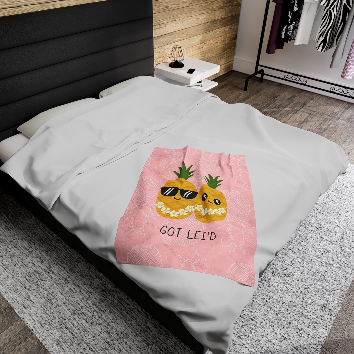 Got Lei'd Velveteen Plush Blanket