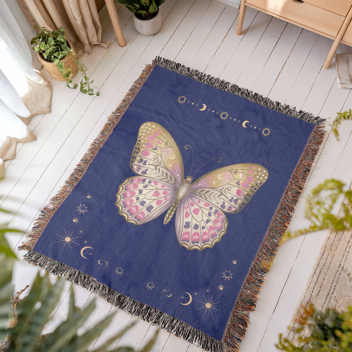 Dreamy Butterfly Woven Blanket