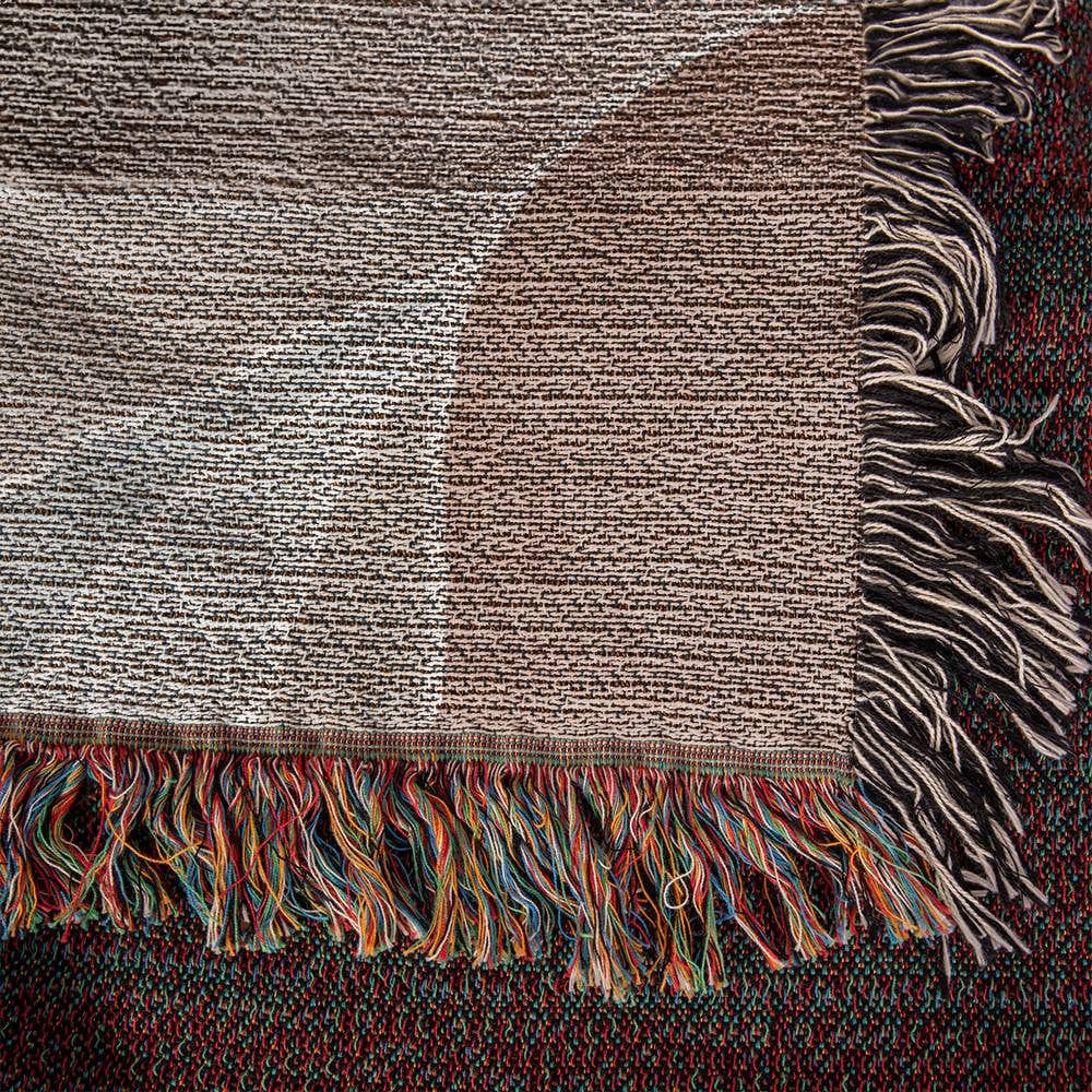 Floral Heart Woven Blanket