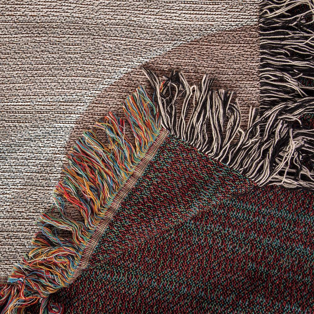 Floral Heart Woven Blanket